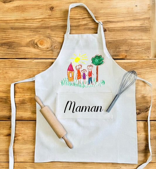 Tablier Adulte avec dessin personnalisé